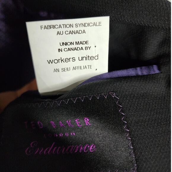 Ted Baker London Jarrow Wool Sport Coat Endurance Blazer Suit Jacket in Black - Picture 8 of 9